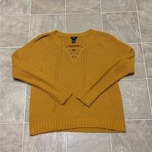 Medium Lace-Up Sweater